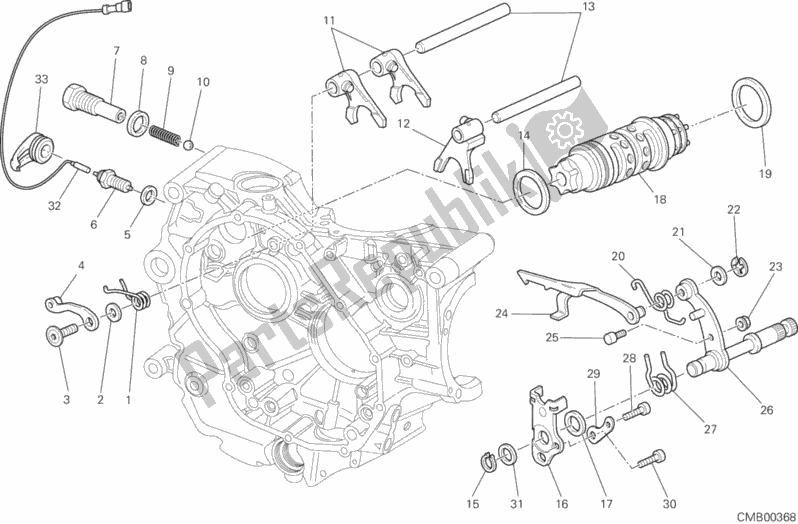 Todas as partes de Shift Cam - Garfo do Ducati Monster 795 EU Thailand 2012